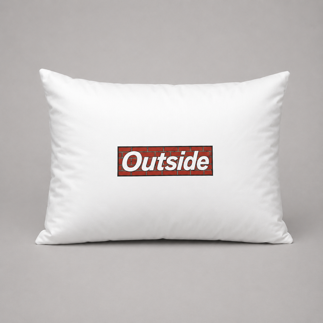 Brick Outside Logo Pillow