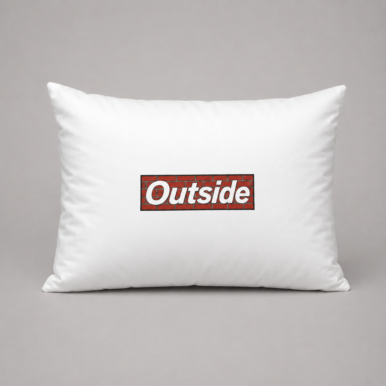 Brick Outside Logo Pillow